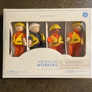 Pottery Barn Kids Construction Workers Play Figurines